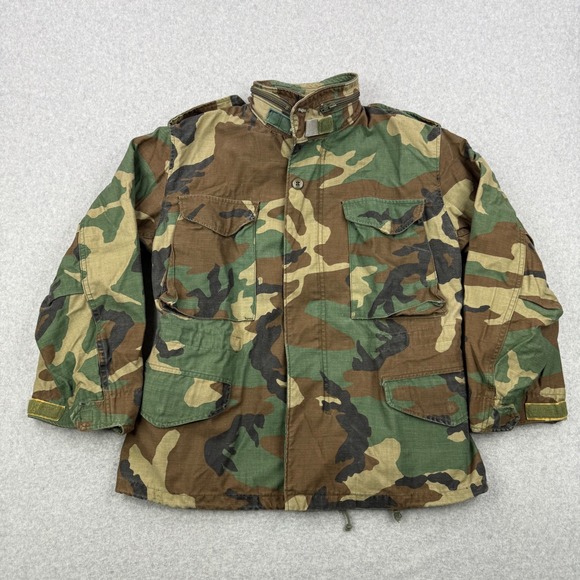 Golden Mfg. Co. Other - Vintage US Military M65 Field Jacket Mens Small X Short Woodland Camo Coat Lined
